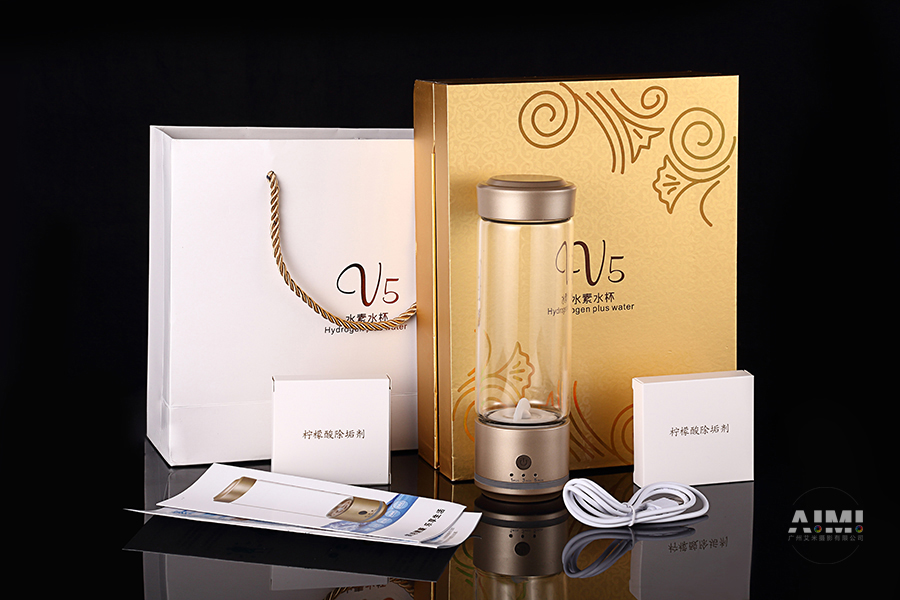 日用品水杯拍摄：与水素合作案例