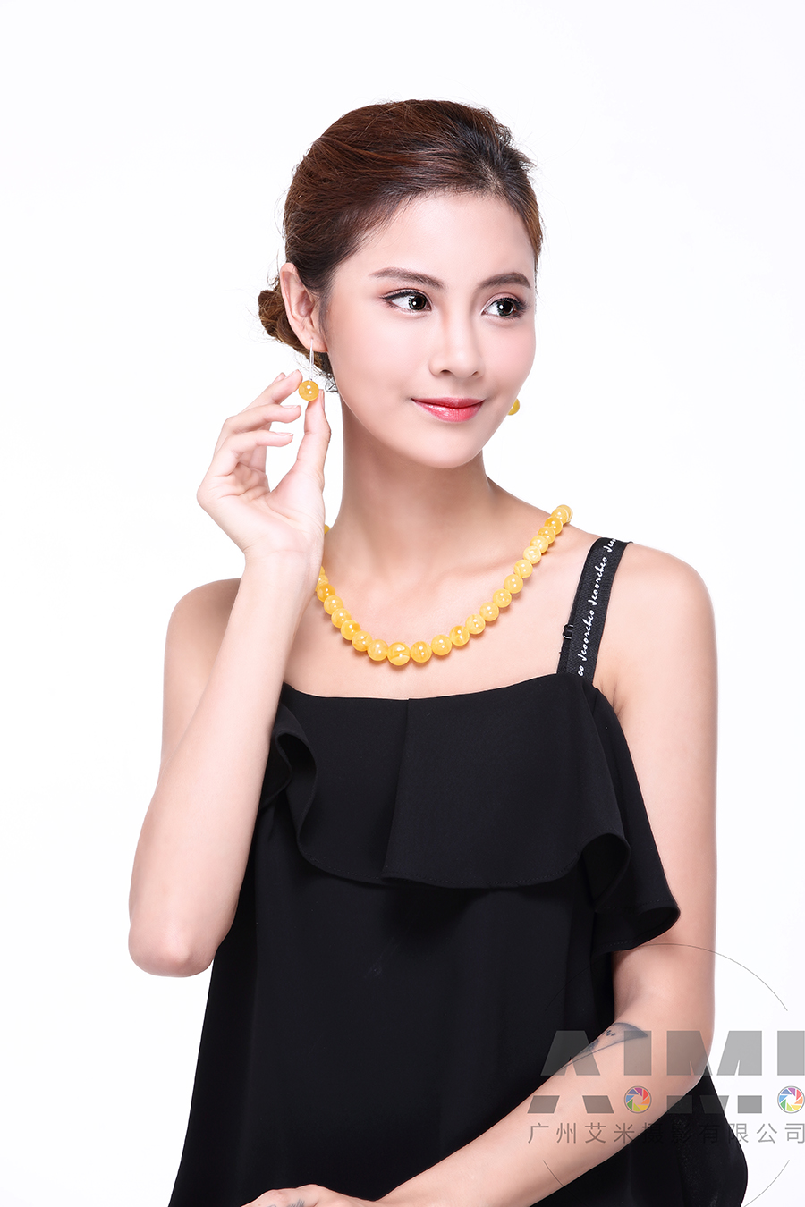 耳环首饰模特摄影 白底模特拍摄