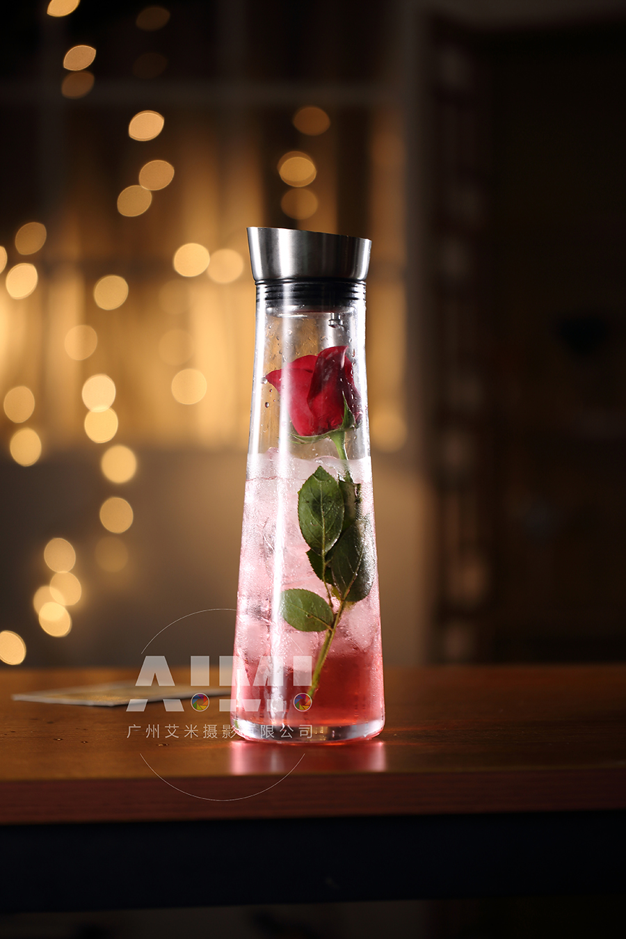 玻璃杯场景杯子摄影 画册定制拍摄