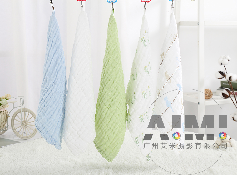 婴儿小方巾场景拍摄：与安织爱合作案例