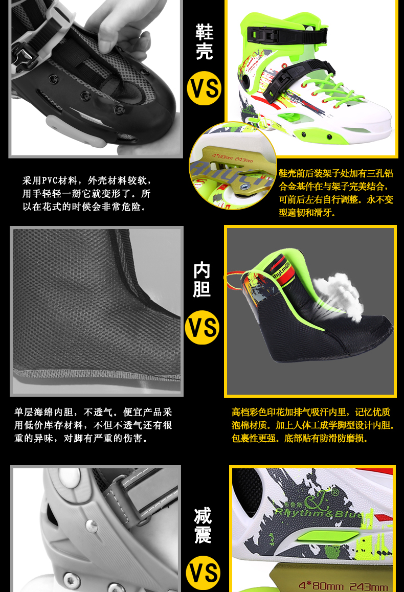 溜冰鞋 详情页描述设计制作