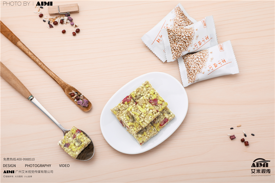 广州零食拍摄  藜麦方方 场景摄影